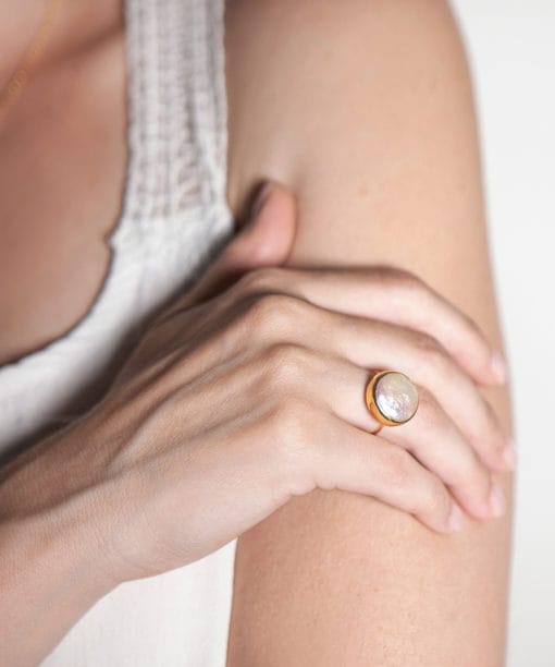 Χειροποίητο Δαχτυλίδι Μαργαριτάρι DG-M